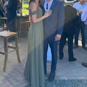 Birdy Grey Spence Convertible Dress with Slit - Thyme (Moss Green) - Size Small